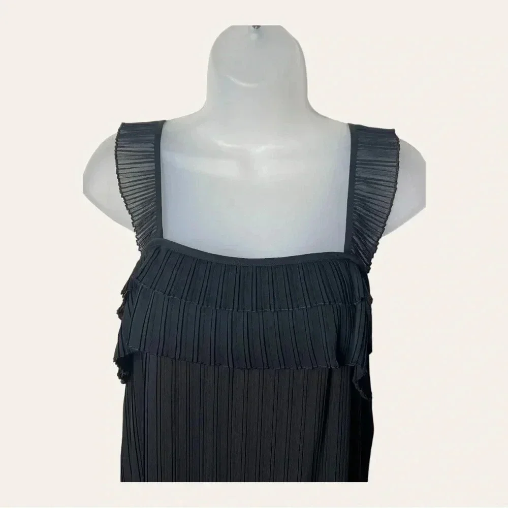 0485W. JUICY COUTURE MINI DRESS ACCORDION BLACK AND PINK IN‎ COLOR SIZE 0